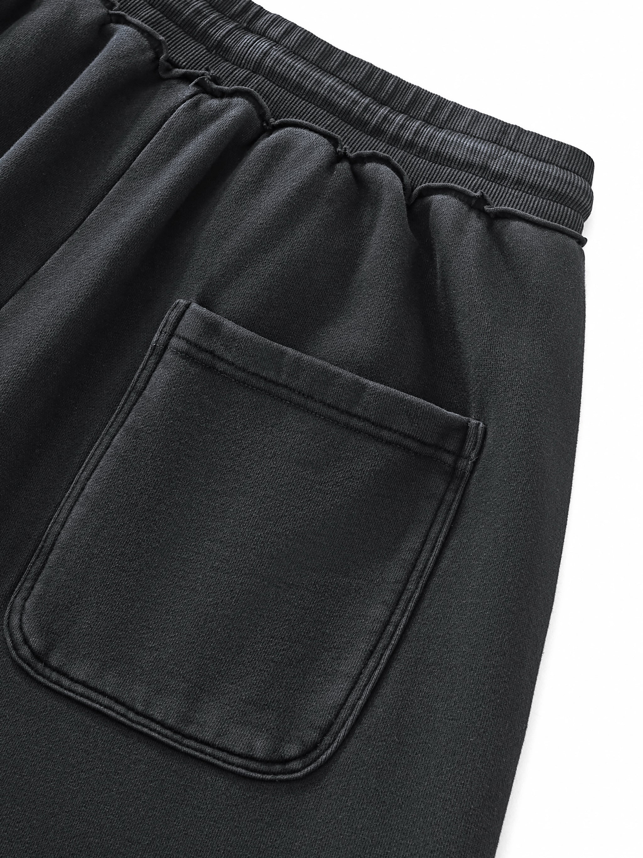 Fearless Apparel Raw-Seam Enzyme Washed Sweatpants – 100% Cotton Heavyweight Streetwear